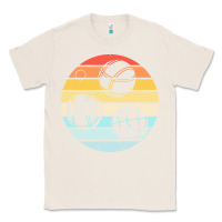 Natural bocce ball t  shirt bocce ball silhouette on a distressed retro sunset Classic Tee - linhVisuals