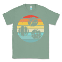 Sage bocce ball t  shirt bocce ball silhouette on a distressed retro sunset Classic Tee - linhVisuals