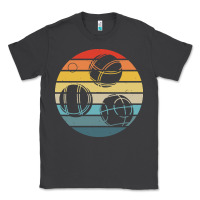 Smoke bocce ball t  shirt bocce ball silhouette on a distressed retro sunset Classic Tee - linhVisuals