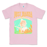 Bubblegum Pink pommeranian t  shirt dog owner, just wanna pet my pommeranian & drink Classic Tee - linhVisuals
