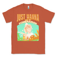 Copper pommeranian t  shirt dog owner, just wanna pet my pommeranian & drink Classic Tee - linhVisuals