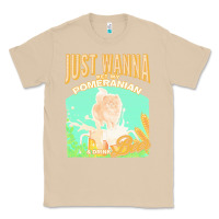 Mushroom pommeranian t  shirt dog owner, just wanna pet my pommeranian & drink Classic Tee - linhVisuals