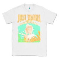 White pommeranian t  shirt dog owner, just wanna pet my pommeranian & drink Classic Tee - linhVisuals