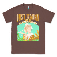 Chestnut pommeranian t  shirt dog owner, just wanna pet my pommeranian & drink Classic Tee - linhVisuals