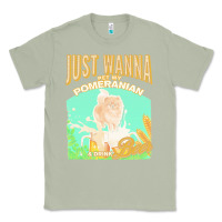 Matcha pommeranian t  shirt dog owner, just wanna pet my pommeranian & drink Classic Tee - linhVisuals