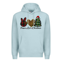 Blue Mist peace love christmas Premium Hoodie - RanaPortraitStore