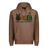 Chestnut peace love christmas Premium Hoodie - RanaPortraitStore