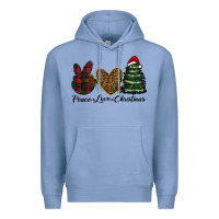 Colony Blue peace love christmas Premium Hoodie - RanaPortraitStore