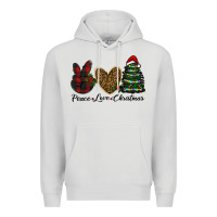 Dove Grey peace love christmas Premium Hoodie - RanaPortraitStore