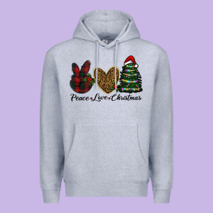 Peace Love Christmas Premium Hoodie Designed By Ranaportraitstore