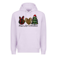 Lilac peace love christmas Premium Hoodie - RanaPortraitStore