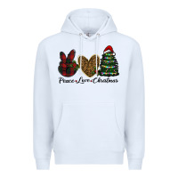 White peace love christmas Premium Hoodie - RanaPortraitStore