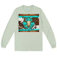 Matcha bull skull and turquoise cowhide tumbler Long Sleeve Tee - Artiststas