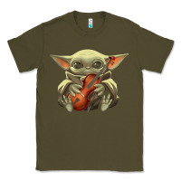 Army Green baby yoda hug violin [tb] Classic Tee - linhVisuals
