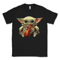 Black baby yoda hug violin [tb] Classic Tee - linhVisuals