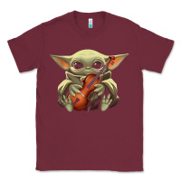 Burgundy baby yoda hug violin [tb] Classic Tee - linhVisuals