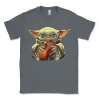 Charcoal Heather baby yoda hug violin [tb] Classic Tee - linhVisuals