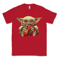 Red baby yoda hug violin [tb] Classic Tee - linhVisuals