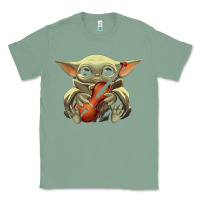 Sage baby yoda hug violin [tb] Classic Tee - linhVisuals