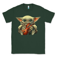Sports Green baby yoda hug violin [tb] Classic Tee - linhVisuals