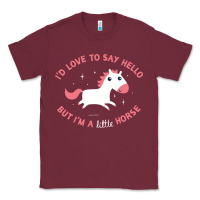 Burgundy i'm a little horse Classic Tee - linhVisuals