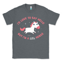 Charcoal Heather i'm a little horse Classic Tee - linhVisuals