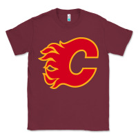 Burgundy the-flames-calgary-sports Classic Tee - linhVisuals