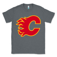 Charcoal Heather the-flames-calgary-sports Classic Tee - linhVisuals
