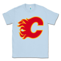 Dusty Blue the-flames-calgary-sports Classic Tee - linhVisuals