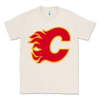 Natural the-flames-calgary-sports Classic Tee - linhVisuals