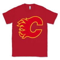 Red the-flames-calgary-sports Classic Tee - linhVisuals