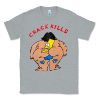 Heather Grey bart crack kills Classic Tee - linhVisuals