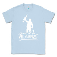 Dusty Blue Red Dawn Wolverines Classic Tee - linhVisuals