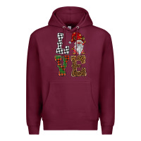 Burgundy love gnomes Premium Hoodie - BarkalooDesign
