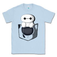 Dusty Blue baymax in pocket Classic Tee - linhVisuals