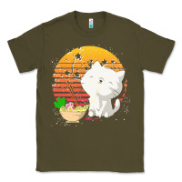 Army Green cat t  shirt ramen noodles kawaii cat t  shirt Classic Tee - linhVisuals