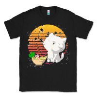 Black cat t  shirt ramen noodles kawaii cat t  shirt Classic Tee - linhVisuals