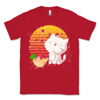 Red cat t  shirt ramen noodles kawaii cat t  shirt Classic Tee - linhVisuals