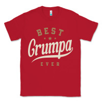 Red Mens Best Grumpa Ever Funny Grandpa Classic Tee - linhVisuals