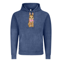 Vintage Denim easter rabbit pink flowers Vintage Hoodie - BarkalooDesign