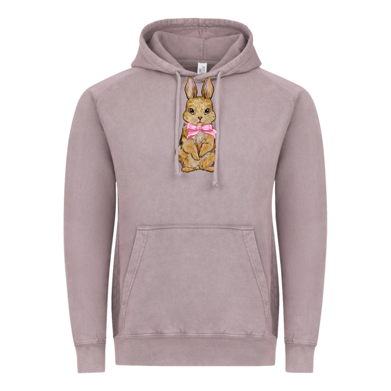 Easter Rabbit Pink Flowers Vintage Hoodie by BarkalooDesign | Teevron