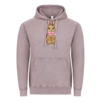 Vintage Zinc easter rabbit pink flowers Vintage Hoodie - BarkalooDesign