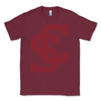 Burgundy santa clara br Classic Tee - linhVisuals