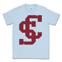 Dusty Blue santa clara br Classic Tee - linhVisuals