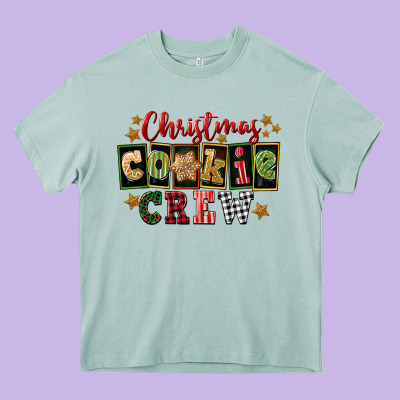 Christmas Cookie Crew Heavy Core Tee Designed By Fadigitalartstudio
