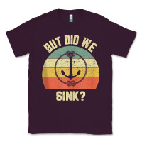 Plum mens funny boating shirt but did we sink rope anchor boat captain tank Classic Tee - linhVisuals
