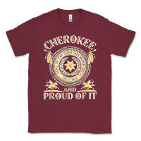 Burgundy cherokee native american and proud of t shirt Classic Tee - linhVisuals