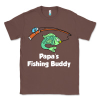 Chestnut kids papa's fishing buddy grandson or granddaughter fish t shirt Classic Tee - linhVisuals