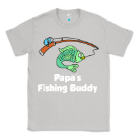 Moon Dust kids papa's fishing buddy grandson or granddaughter fish t shirt Classic Tee - linhVisuals