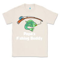 Natural kids papa's fishing buddy grandson or granddaughter fish t shirt Classic Tee - linhVisuals